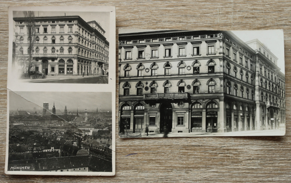 2 AK München / 1920er und 1930er Jahre / Foto / Gebäude Architektur / Geschäfte Antiquariat J Halle und S Brandstetter